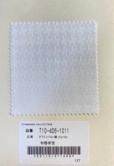 オーダーシャツ　白GCチェックT10-406-1011 P50%C50%形態安定