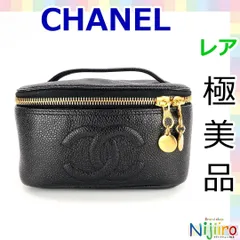 付属品完備✨CHANEL キャビアスキン　バニティ　ブラック　レザー　化粧ポーチこの機会にぜひご検討下さい