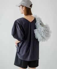 夢展望公式 [新品未使用] バルーン袖ラッシュガード [チャコールグレー] 他カラー別ページ有 rectangle 水着 水着 534317-04