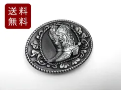 ウエスタンブーツ アメリカン オーバル バックルのみ ベルト無し メタル シルバー 9cmX7cm 金具 金属 おしゃれ 付け方 種類 おすすめ 面白い 個性的 重厚 尾錠 ユニーク バックル 留め金