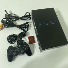 動作確認済み 人気色★ ミッドナイトブラック PS2 本体 コントローラー SCPH-50000 【送料無料】AAL0416大8065/0515