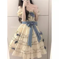 LT-194 豪華姫系  lolita 可愛 レトロ風 オリジナル jsk ロリータ ワンピース  美しい刺繍