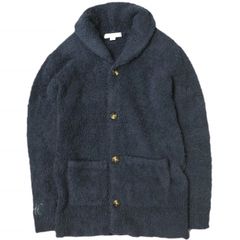 BAREFOOT DREAMS x Ron Herman ベアフットドリームス ロンハーマン 別注 C630 パイルショールカラーカーディガン S NAVY ボア フリース RHC RH刺繍 トップス g21992