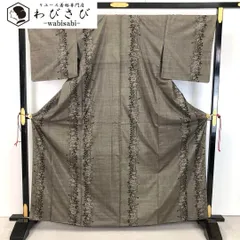 Club藤☆大島紬 小紋 色紙散し 縦柄模様 御仕立上り(3190)LYM