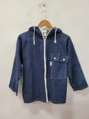 フード デニム デニムジャケット ジップアップ ブルゾン