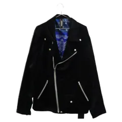 NEIGHBORHOOD (ネイバーフッド) 21SS RIDERS CR-JKT ペイズリー ベロア ダブルライダースジャケット ブラック 211AQNH-JKM06のサムネイル