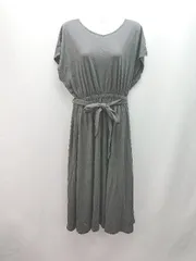 ◇ ◎ SEVENDAYS=SUNDAY ノースリーブ Vネック ゆったり シンプル ロング ワンピース サイズF グレー レディース E  【1310130012491】