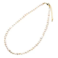 【ホワイト×ワンサイズ】[Cream dot. クリームドット公式] ネックレス レディース   ショート 淡水パール 小粒 パール 大人 上品 エレガント きれいめ カジュアル シンプル  