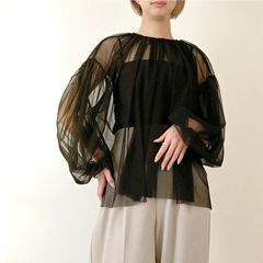 CLANE VELOR PIPING SHEER BLOUSE - メルカリ