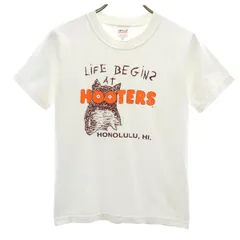anbil アンビル 00s オールド HOOTERS フクロウ プリント 半袖 Tシャツ S オフホワイト アニマル レディース 古着