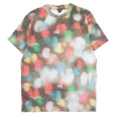 美品 PS Paul Smith ピーエスポールスミス Tシャツ カットソー クルーネック 半袖 総柄 グラデーションプリント L マルチカラー メンズ 古着 中古 USED