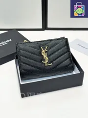 【今日特価】YSL（サンローラン） ブラック ミニウォレット 送料無料 在庫限定セール価格！