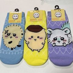 ちいかわ靴下3足セット　モモンガ　ラッコ　くりまんじゅう