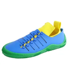 未使用 ボッテガヴェネタ BOTTEGA VENETA スニーカー CLIMBER SNEAKERS テックニットラバー ローカット シューズ レディース 36(23cm相当) ブルー/イエロー/グリーンのサムネイル