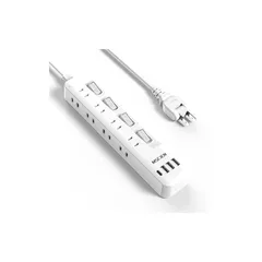 Mscienエムサイン 電源タップ usb付き 8個AC口 1個usbc 3個usba 延長コード 1m 雷ガード usb コンセント oa スイッチ付き 壁掛け たこあしコンセント テーブルタップ マルチタップ スイングプラグ おしゃれ 分岐 タコ足配線 1