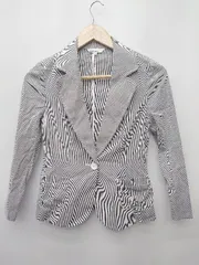 ◇ ⊂ CLEAR IMPRESSION ストライプ　コットン100％ 長袖 テーラード　ジャケット サイズ1 グレー系 レディース P  【1409250027079】のサムネイル