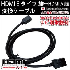 (ナビ別取説付)カーナビ用 HDMI Eタイプ-Aタイプ 正規HDMI認証品 変換ケーブル 純正ナビ HDMI入力 タイプE 雄オス-A雌メス 純正ナビ TypeE カーナビ パーツ アクセサリー