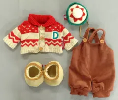 【中古】ぬいぐるみ ダッフィー(ダッフィーのクリスマス) コスチュームセット(ぬいぐるみ用衣装) 「ダッフィーのクリスマス2015」 東京ディズニーシー限定