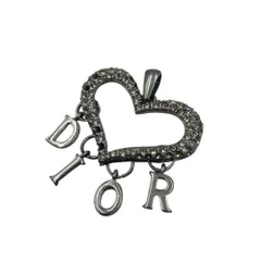 ディオール　ハート　トップ　ネックレス　シルバー