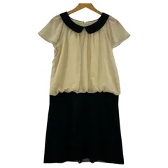 Ray BEAMS レイビームス シフォンワンピース size表記なし/ブラック×アイボリー