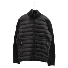 MONCLER (モンクレール) CARDIGAN TRICOT ニット切り替えジップアップジャケット ブラック G20919B50700のサムネイル