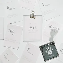 ︴you. ︴クリップボード ︴マンスリーカード ︴セット ︴ライトグレー ︴