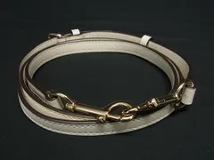 ■極美品■ COACH コーチ レザー ゴールド金具 バッグ用 ショルダーストラップ クロスボディ レディース ホワイト系 BK1726