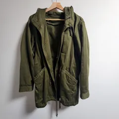 フード付き ミリタリーコート アウター M カーキ