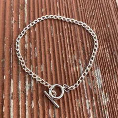 ● 【3ｍｍ】メンズ シルバーブレスレット チェーン 18cm アクセサリー