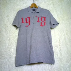 DIESEL ディーゼル【M】メンズ 半袖ポロシャツ 1918 バラ 綿 グレー