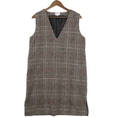 emi+ エミプラス 秋冬★ グレンチェック ワンピース ジャンスカ Vネック チュニック Sz.M レディース
