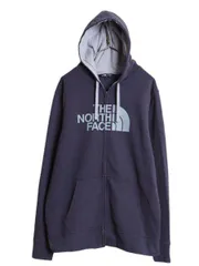 【お得なクーポン配布中!】 ノースフェイス フルジップ プリント スウェット フード パーカー メンズ L / 古着 The North Face アウトドア トレーナー 裏起毛 ツートン