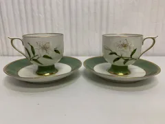 深川製磁　君島一郎セット 5個 希少 箱付 深川製磁 カップ&ソーサー 2客 ペア 君島一郎