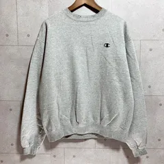 Champion チャンピオン ECO AUTHENTIC スウェット トレーナー クルーネック プルオーバー トップス L ロゴ 刺繍 ワンポイント グレー メンズ SG342-3