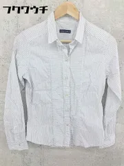 ◇ JOURNAL STANDARD ジャーナルスタンダード ストライプ ボーダー 長袖 シャツ サイズM グレー ホワイト レディース 【中古】 【1002802364259】