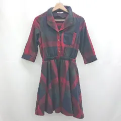 ◇ ⊂ REDYAZEL レディアゼル 総柄 七分袖 ミニ丈 ワンピース サイズF レッド系 レディース E  【1505290009829】