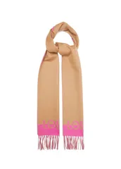 LOEWE バイカラー ウールカシミアスカーフ