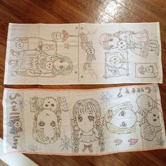 リカさまへ 手描きタオル2枚セット