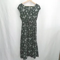 ◇ ◎ ⊂ natural couture ナチュラルクチュール 花柄 ロング ワンピース サイズF ブラック系 レディース E  【1501160030825】