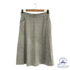 ☆美品☆ COMME CA MODELS コムサモデルズ スカート フレア ファスナー付き ポケット付き カジュアル ひざ丈 レディース グレー 11 901-9383 送料無料 古着