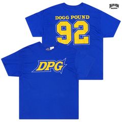 DEATH ROW RECORDS × THA DOGG POUND DPG LA JERSEY Tシャツ【BLUE】 (デスロウレコード DPG ザドッグパウンド SNOOP DOGG スヌープドッグ DAZ KURUPT ロゴ 半袖 ショートスリーブ)