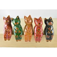 木彫動物⑅犬(チン)⑅インドネシア