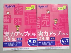 ベネッセ 進研ゼミ小学講座 チャレンジ 実力アップドリル 2年生 算数/国語 4～7/9～12月号 状態良い 計2冊 003s2B