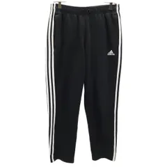 adidas アディダス テーパード スウェットパンツ L ブラック メンズ 古着