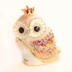 【新品 未使用】ジュエリーボックスピンククラウンフクロウ ピィアース クリスマス EX4381