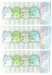 【3個セット】 サンタン すみっコぐらし キャラクター 保冷剤 長方形 タイプ しろくま ねこ ぺんぎん？ とかげ