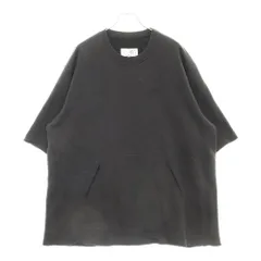 MM6 Maison Margiela (エムエムシックスメゾンマルジェラ) 24AW フロントロゴ刺繍 クルーネック スウェット半袖Tシャツ カットソー ブラック レディース SH0GU0014 M25003