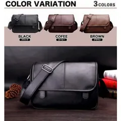 ★ショルダーバッグ　斜めがけショルダーバッグ　メンズショルダー　ビジネス カジュアル　通勤通学　大容量　ポケット多数　撥水