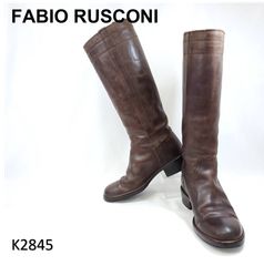 名品】TANINO CRISCHI ／レザーロングブーツ ブラウン 34 - メルカリ