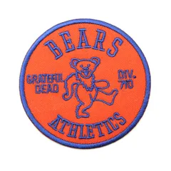 DEAD BEAR BEARS デッドベア オレンジ キャラクター ワッペン アイロン アップリケ わっぺん wappen アイロンで簡単貼り付け